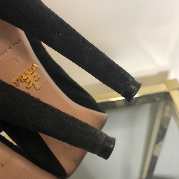 Prada black suede 5inch stiletto pump size 9 - Picture 11 of 12
